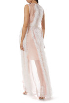 Beau Feather-Trimmed Gown